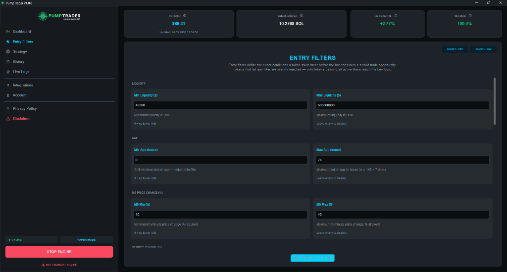 Entry Filters